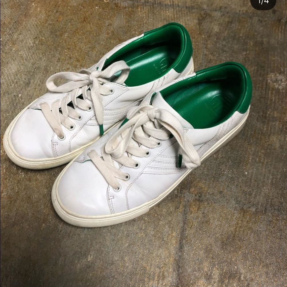 Tory Burch Sport Green and White Sneakers